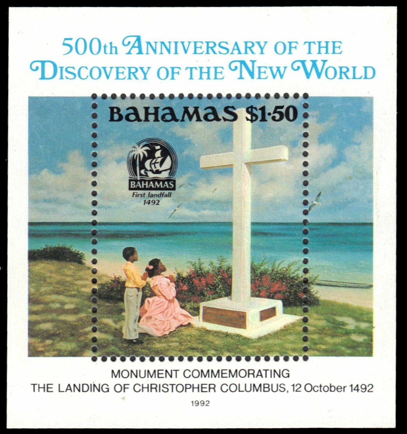 Bahamas 753 - Voyages Of Columbus 500th Anniversary (pb10516)