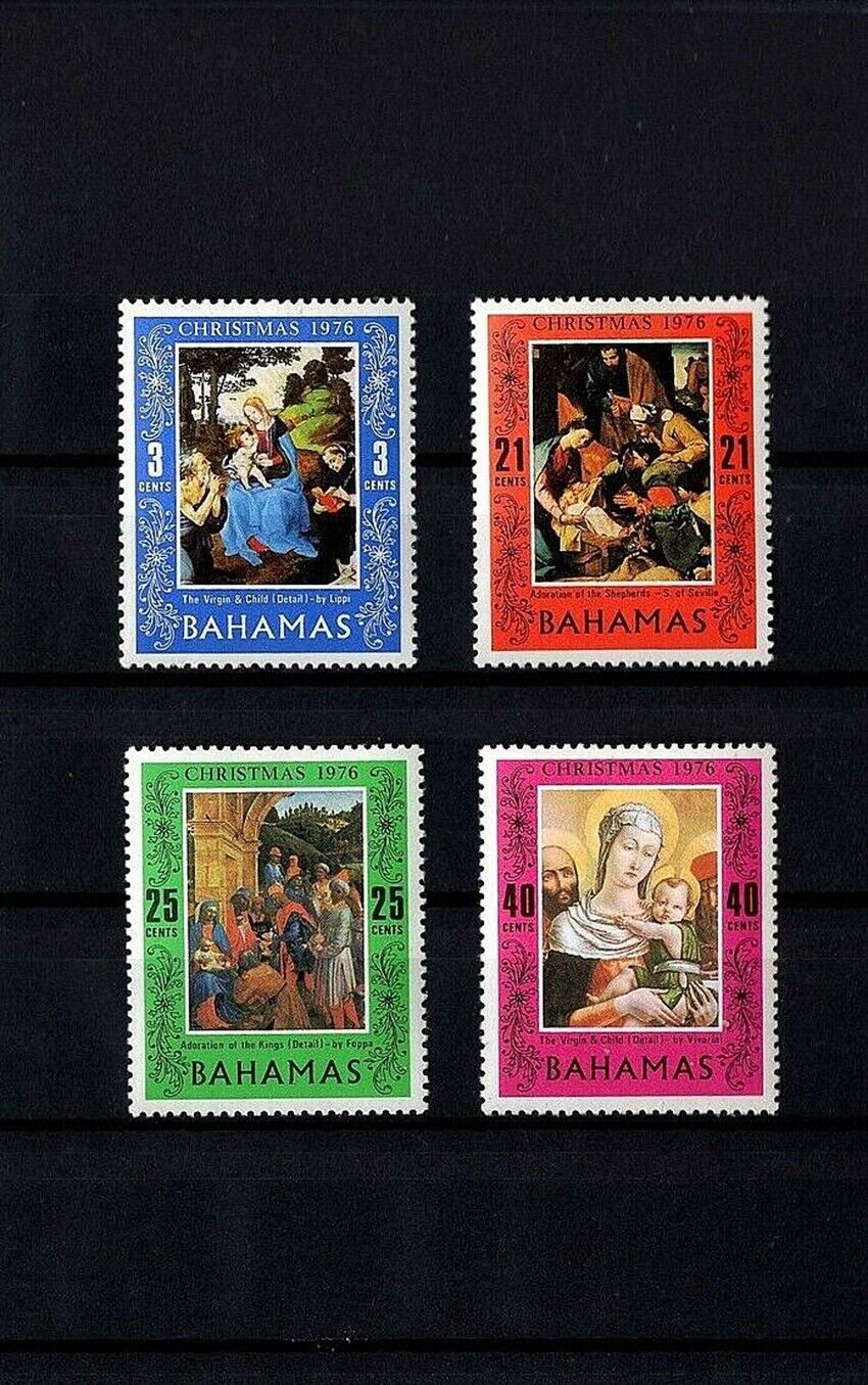 Bahamas - 1976 - Christmas - Nativity - Paintings - Lippi - Seville ++ Mnh Set!