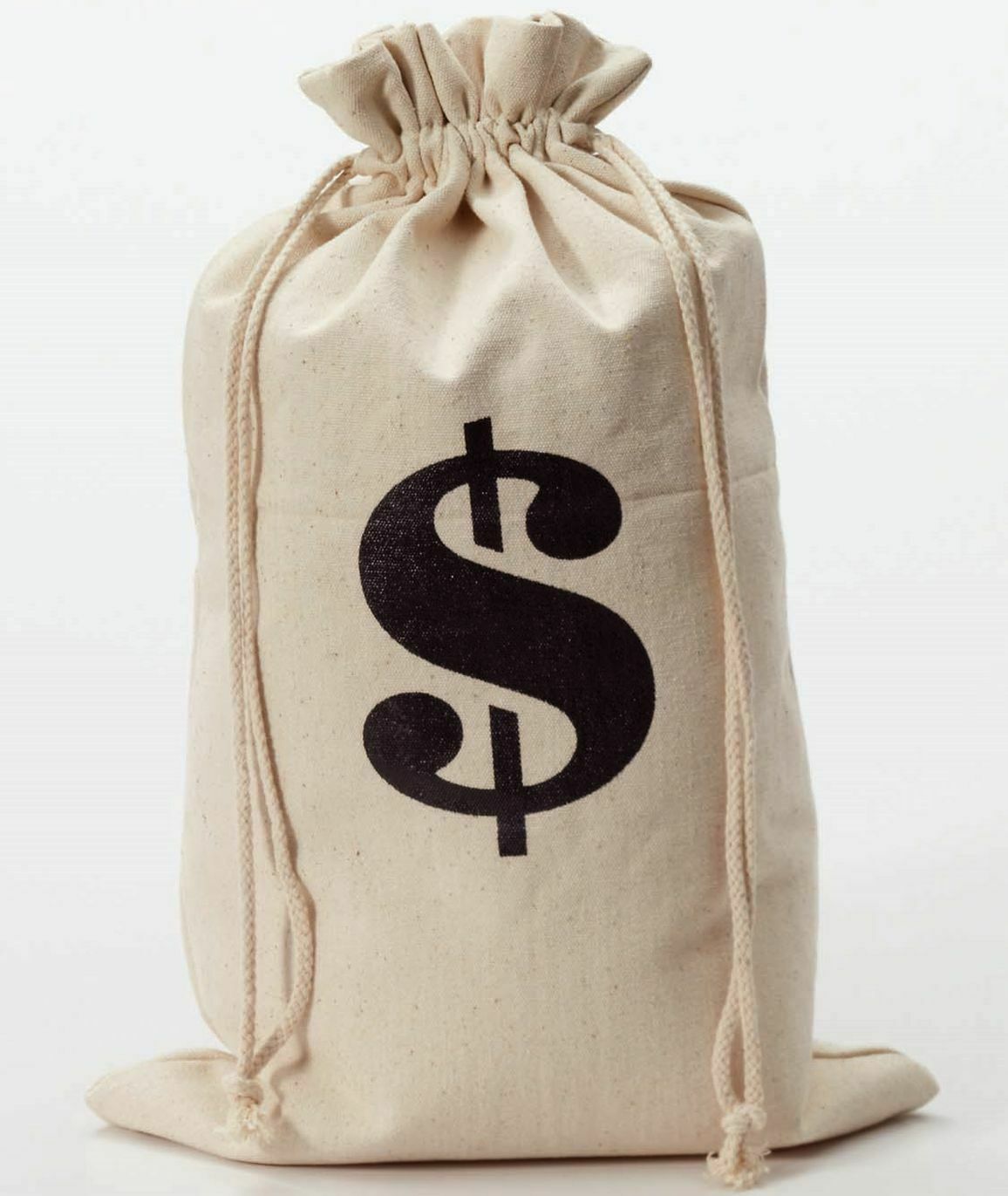 Money Bag Sack - Costume Accessory Double Sided Halloween Bank Robber Gold Prop