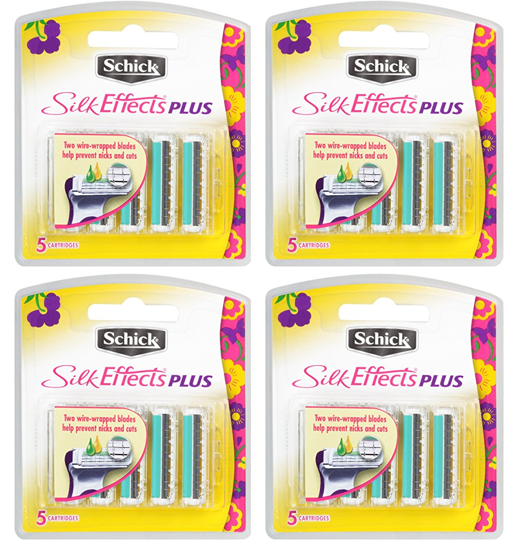 Schick Silk Effects Plus Razor Blade Refills For Women - 20 Cartridges
