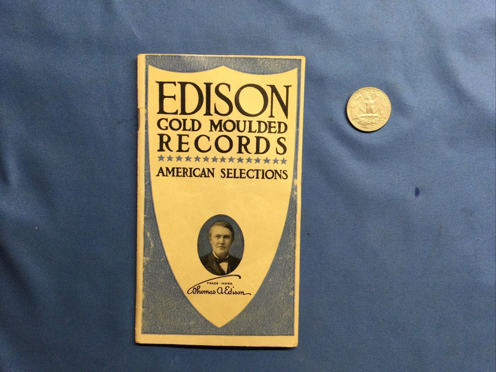 Original Clean Brochure:  The Edison Gold Moulded Records Catalog Booklet
