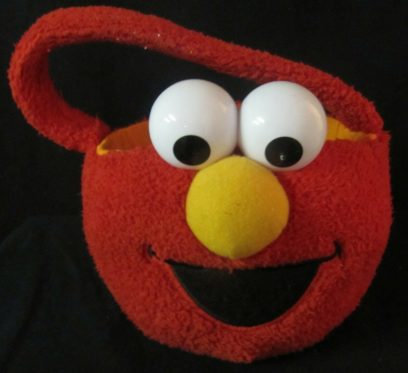Sesame Street Elmo Halloween Trick Or Treat Easter Egg Basket Bucket Plush Face