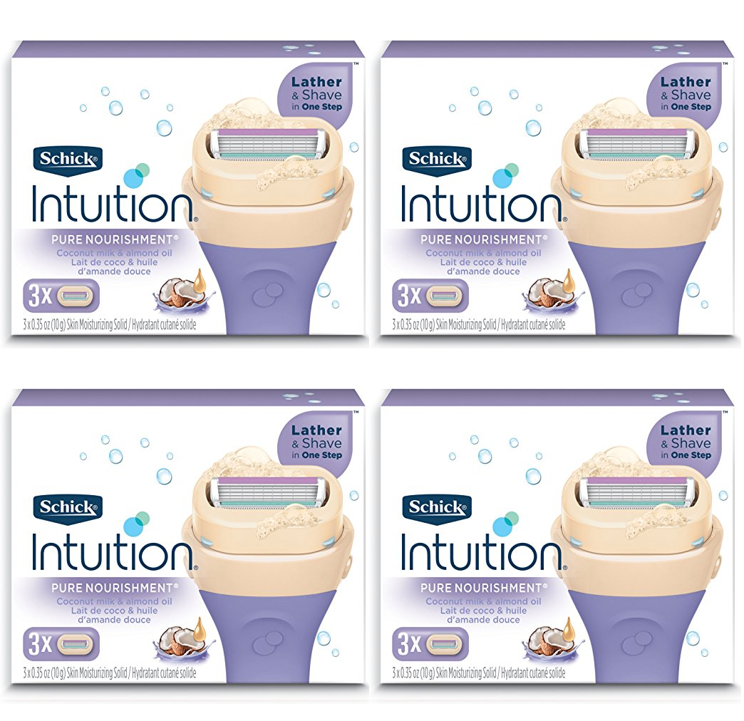Schick Intuition Dry Skin With Coconut Milk & Almond Oil, 12 Cartridges