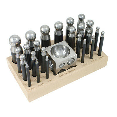 Dapping Set - 24 Punches And Block For Jewelry Making - 25-617