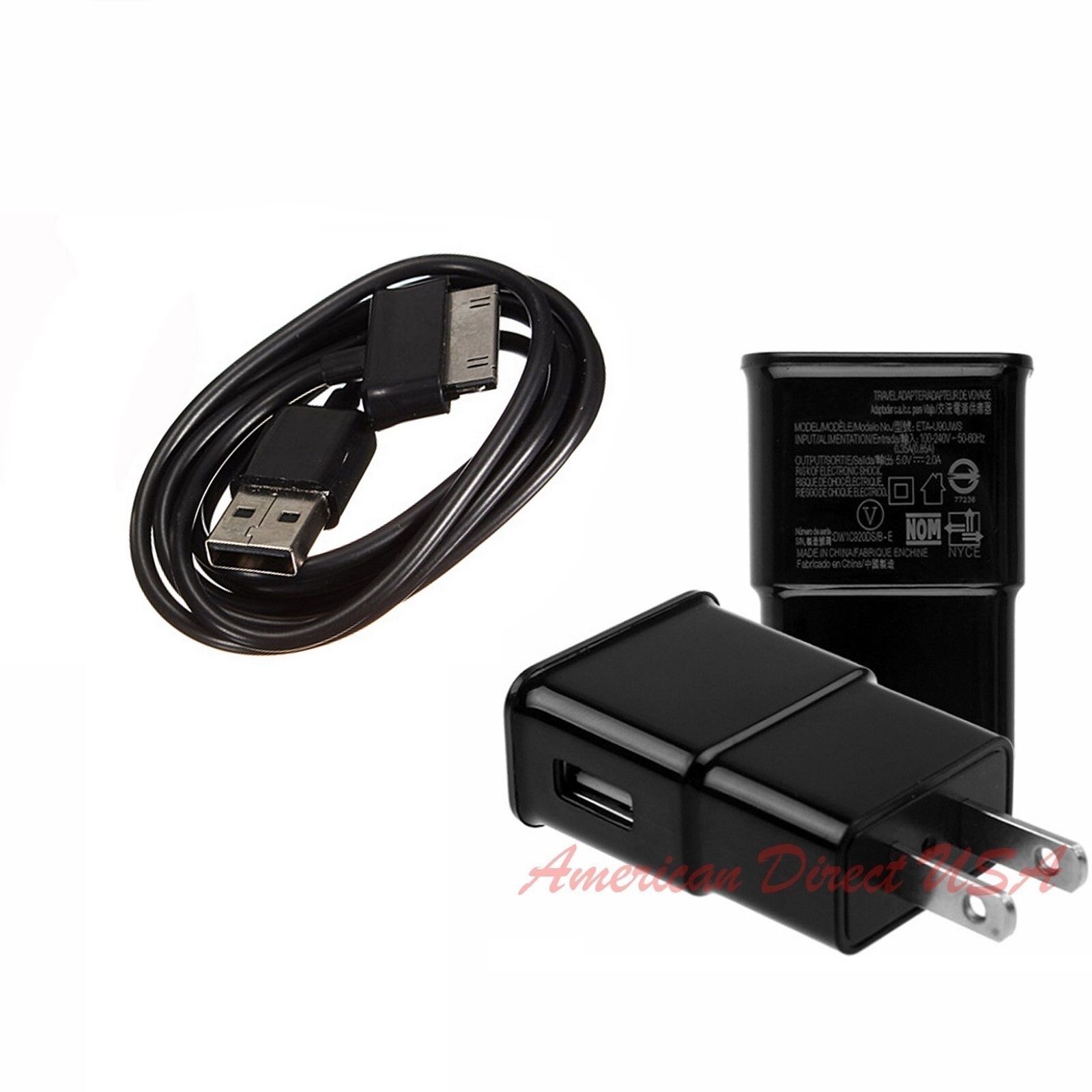 2.0a Wall Charger+usb Data Cable Charger For Samsung Galaxy Tab Tab  2 Ii Tablet