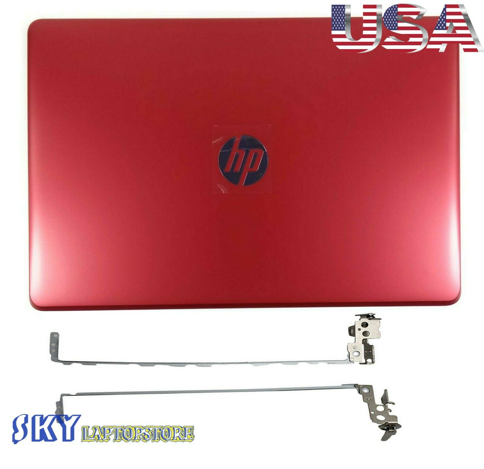 New Hp Pavilion 15-bs234wm 15-bs Red Lcd Back Cover L03441-001+hinges Sets